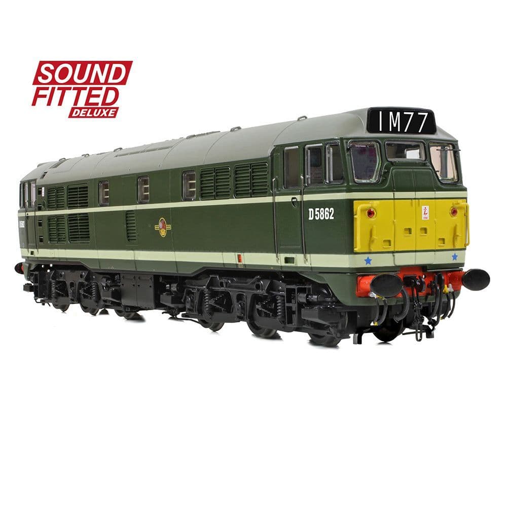 Bachmann 35-802ASFX Class 30 D5862 BR Green (SYE) (DCC SOUND) DELUXE OO Gauge *PRE ORDER £318.71*