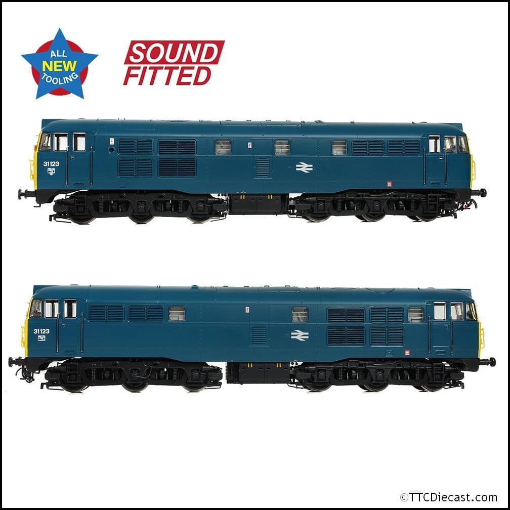 Bachmann 35-805SF Class 31/1 31123 BR Blue, OO Gauge