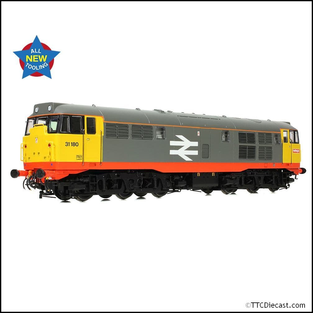 Bachmann 35-821 Class 31/1 Refurb'31180 BR Railfreight (Red Stripe), OO Gauge