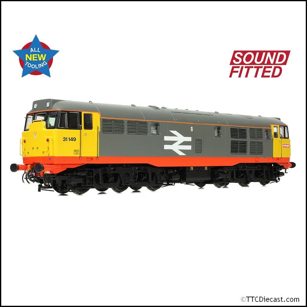 Bachmann 35-821ASF Class 31/1 Refurb'31149 BR Railfreight (Red Stripe), OO Gauge