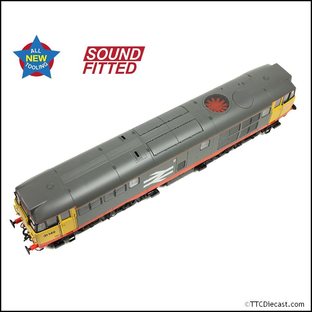 Bachmann 35-821SF Class 31/1 Refurb'31180 BR Railfreight (Red Stripe), OO Gauge