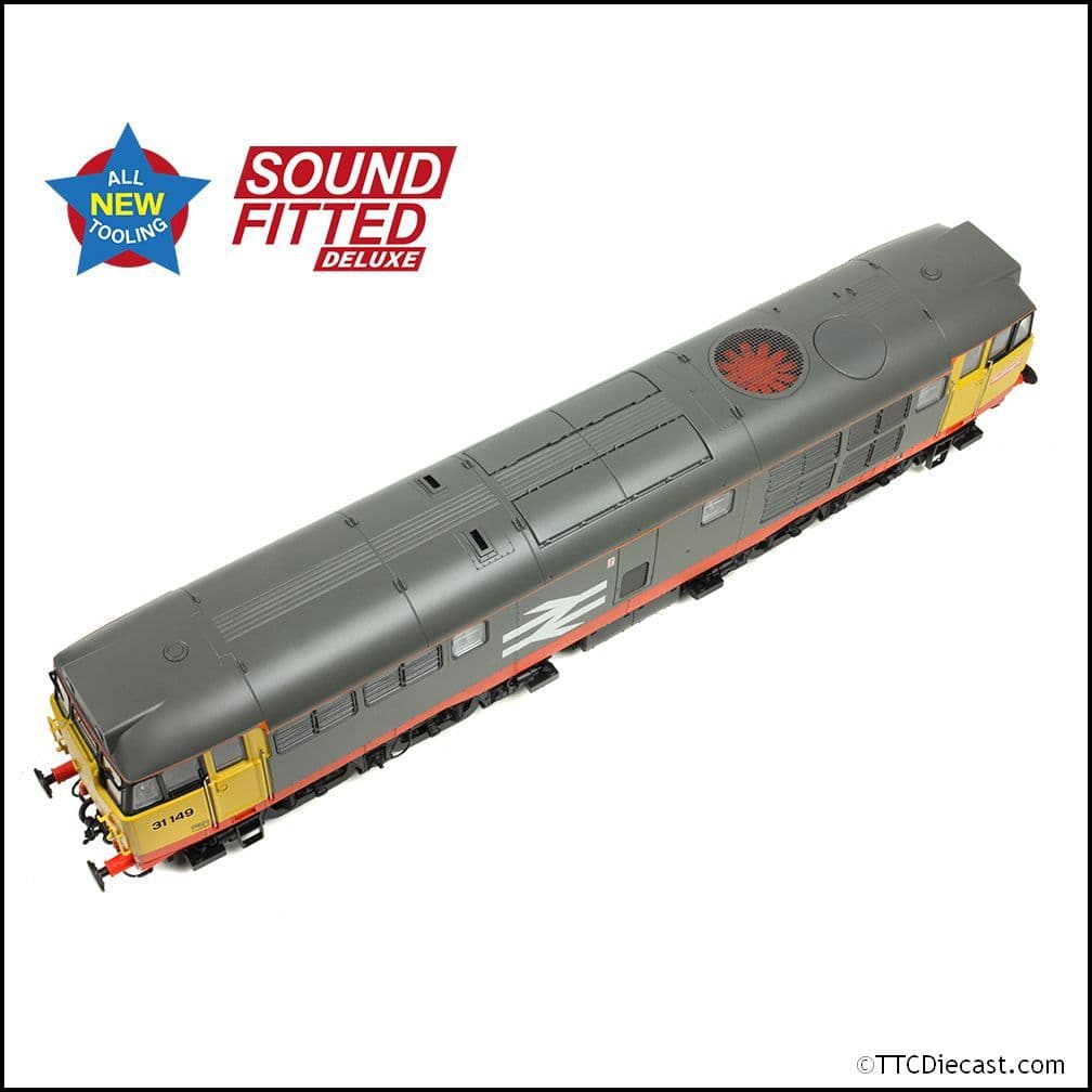 Bachmann 35-821SFX Class 31/1 Refurb'31180 BR Railfreight (Red Stripe), OO Gauge