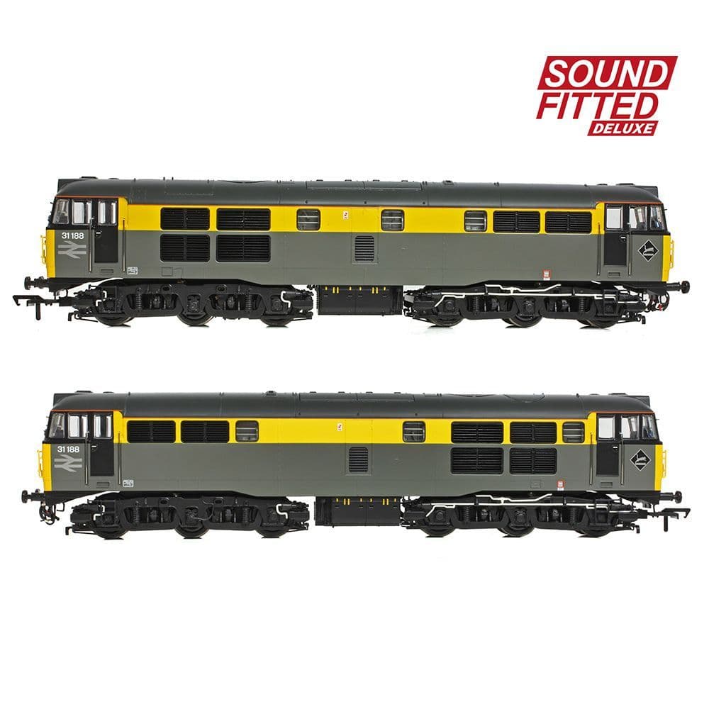 Bachmann 35-822SFX Class 31/1 31188 BR Engineers Grey & Yellow (DCC SOUND) DELUXE OO Gauge *PRE ORDER £318.71*