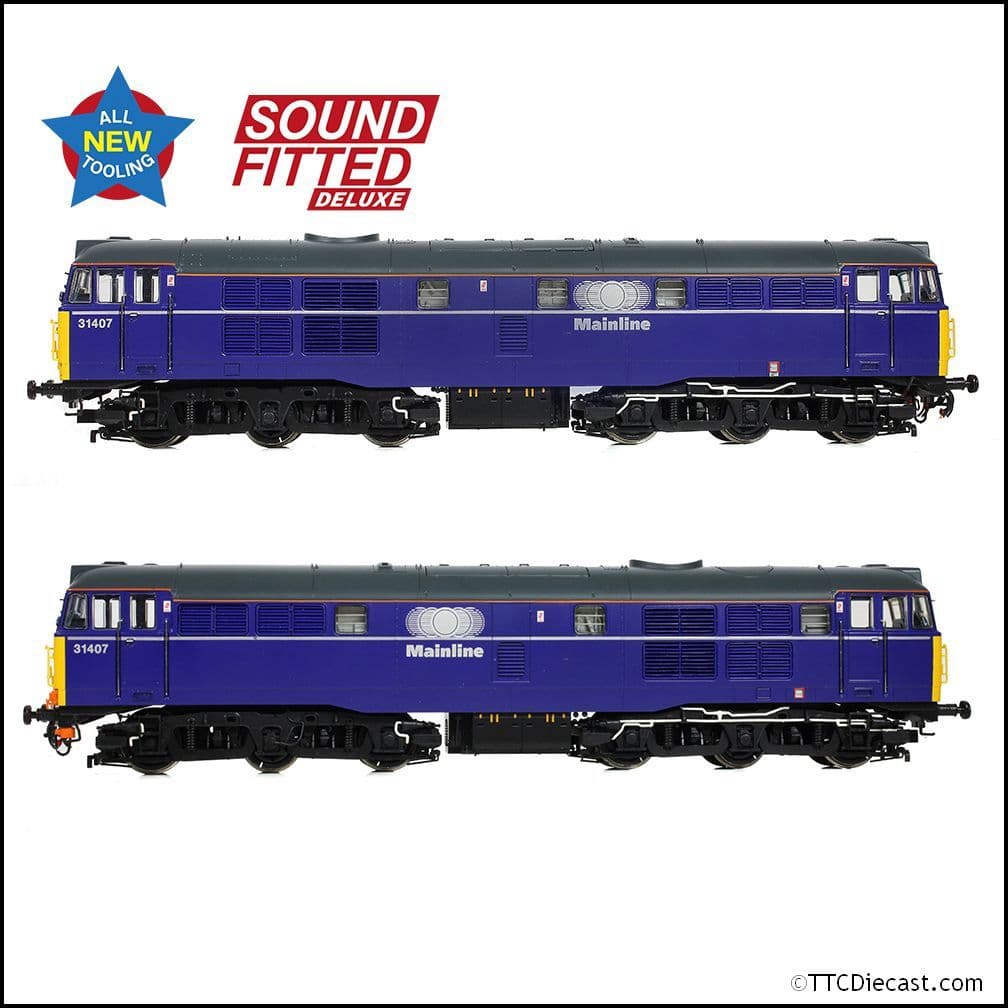 Bachmann 35-830SFX Class 31/4 Refurbished 31407 Mainline Freight, OO Gauge