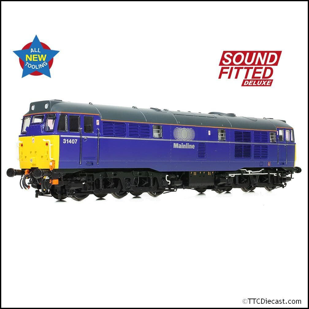 Bachmann 35-830SFX Class 31/4 Refurbished 31407 Mainline Freight, OO Gauge
