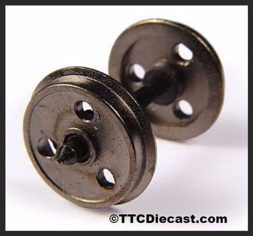 Bachmann 36-015 Metal 3-Hole Disc Wagon Wheels (x10), OO Gauge