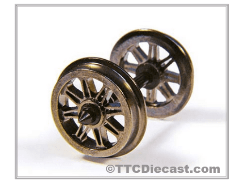 Bachmann 36-028 Metal Split Spoked Wagon Wheels (x10), OO Gauge