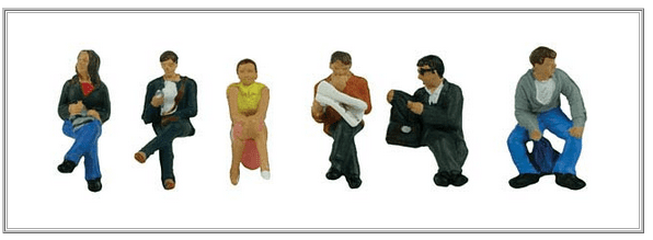Bachmann 36-045 Station Passengers Sitting, OO Gauge