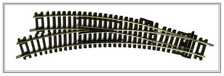 Bachmann 36-874 Left-hand Curved Point Radii 438mm Arcs 22.5 & 33.75