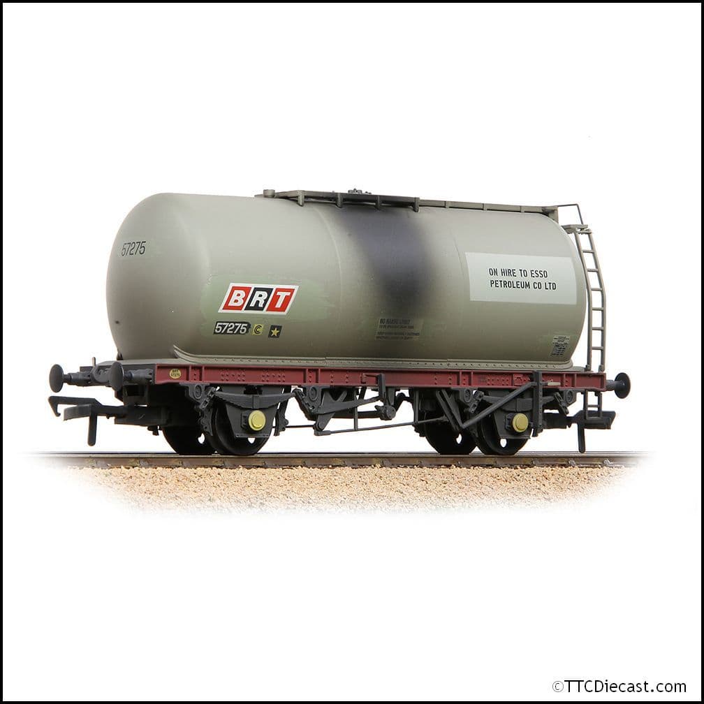 Bachmann 37-594 BR 45T TTA Tank Wagon Esso Grey (Unbranded) Weathered, OO Gauge