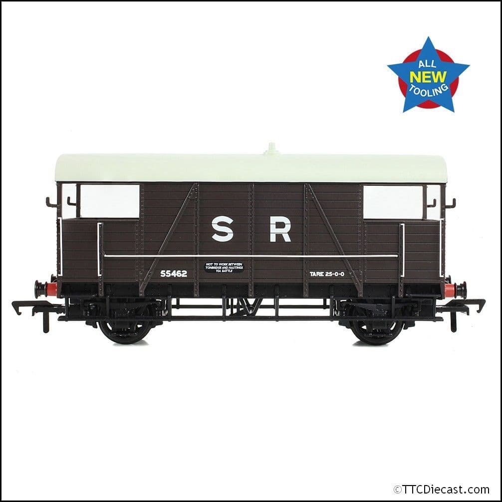 Bachmann 38-916 SE&CR 25T 'Dance Hall' Brake Van SR Brown OO Gauge *LAST FEW*