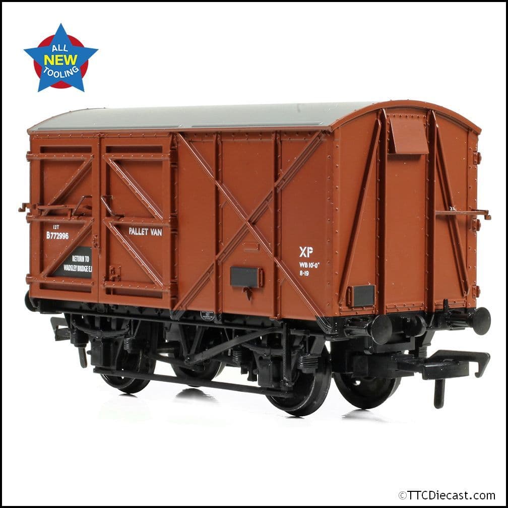 Bachmann 38-950A BR 12T Palvan 'Pallet Van' BR Bauxite (Early), OO Gauge *LAST FEW*