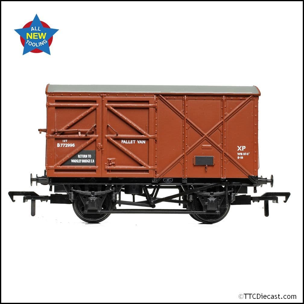 Bachmann 38-950A BR 12T Palvan 'Pallet Van' BR Bauxite (Early), OO Gauge *LAST FEW*