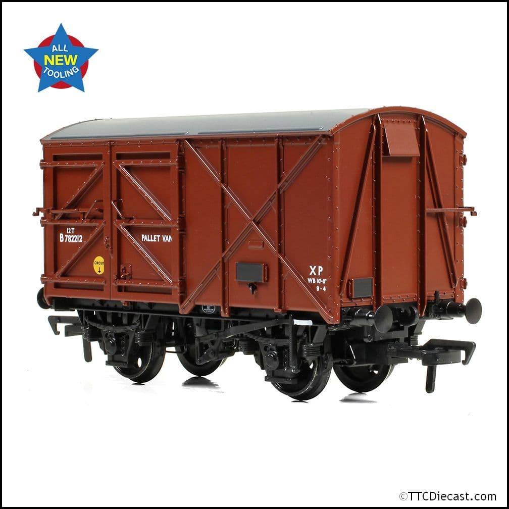 Bachmann 38-952 BR 12T Palvan 'Pallet Van' BR Bauxite (Late), OO Gauge *LAST FEW*