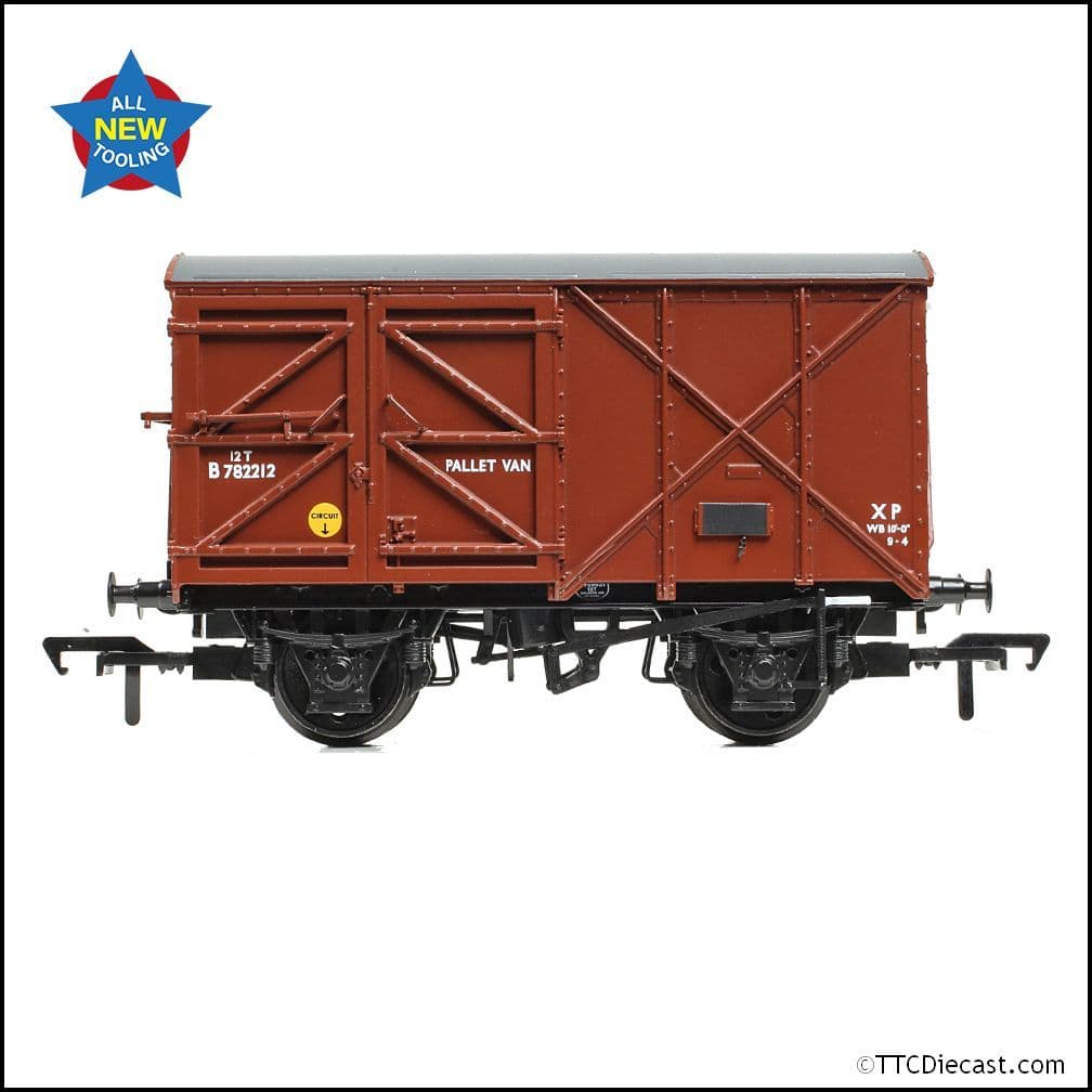 Bachmann 38-952 BR 12T Palvan 'Pallet Van' BR Bauxite (Late), OO Gauge *LAST FEW*