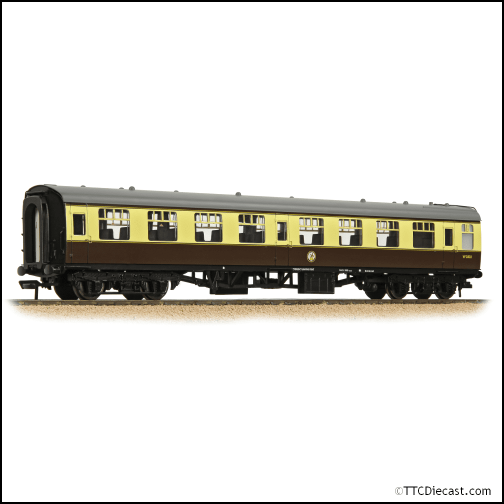 Bachmann 39-054D BR Mk1 TSO BR (WR) Chocolate & Cream, OO Gauge