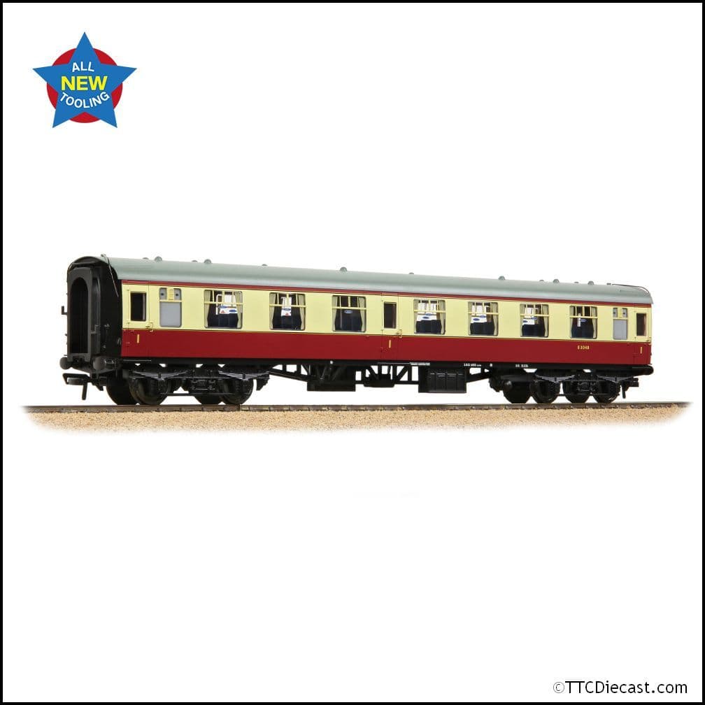 Bachmann 39-825 BR MK1 FO First Open BR Crimson & Cream, OO Gauge
