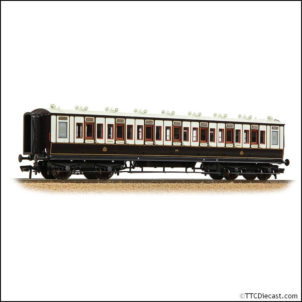 Bachmann 39-870 LNWR 50ft Arc Roof Third Corridor LNWR Dark Claret & White, OO Gauge *LAST FEW*