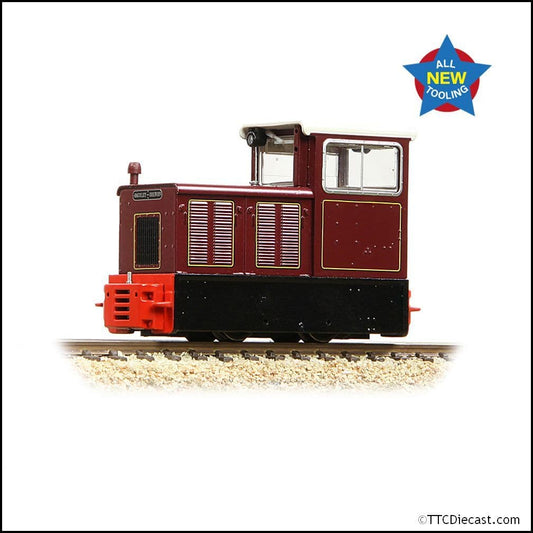 Bachmann 392-027 Baguley-Drewry 70hp Diesel Lined Crimson - OO9 Gauge