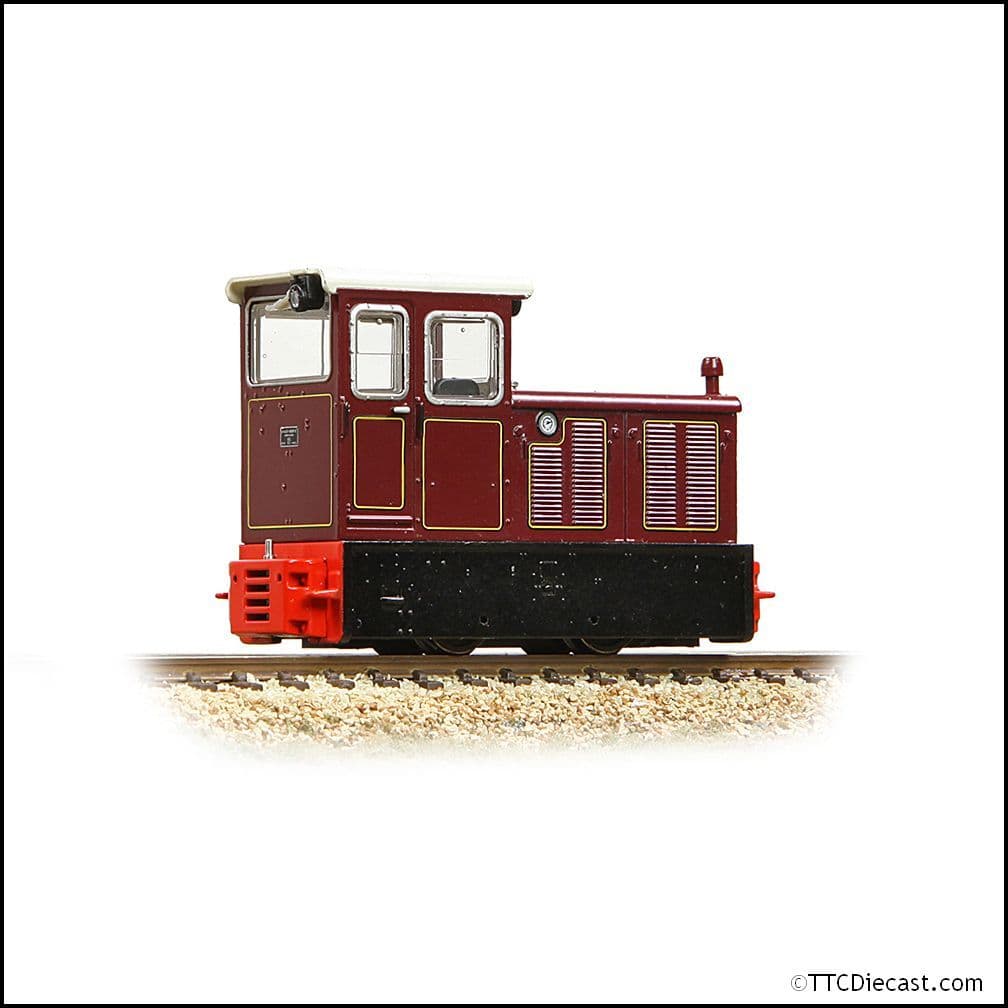 Bachmann 392-027 Baguley-Drewry 70hp Diesel Lined Crimson - OO9 Gauge