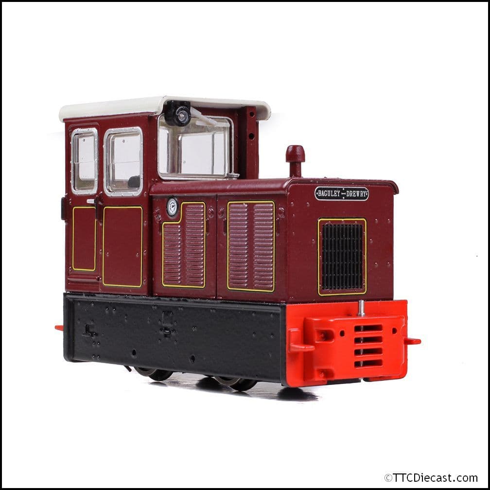 Bachmann 392-027 Baguley-Drewry 70hp Diesel Lined Crimson - OO9 Gauge