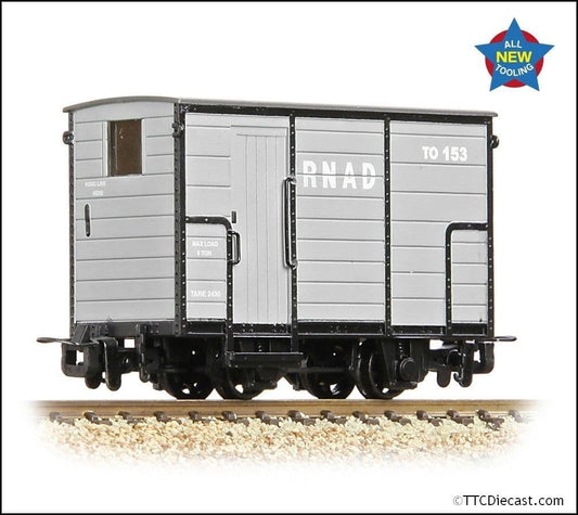 Bachmann 393-100 RNAD Enclosed-End Brake Van RNAD Grey, OO-9 Gauge