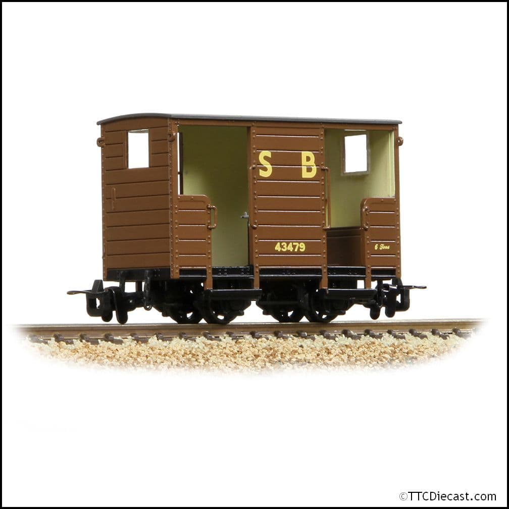 Bachmann 393-101A RNAD Open-End Brake Van Statfold Barn Railway Brown - OO-9 Gauge