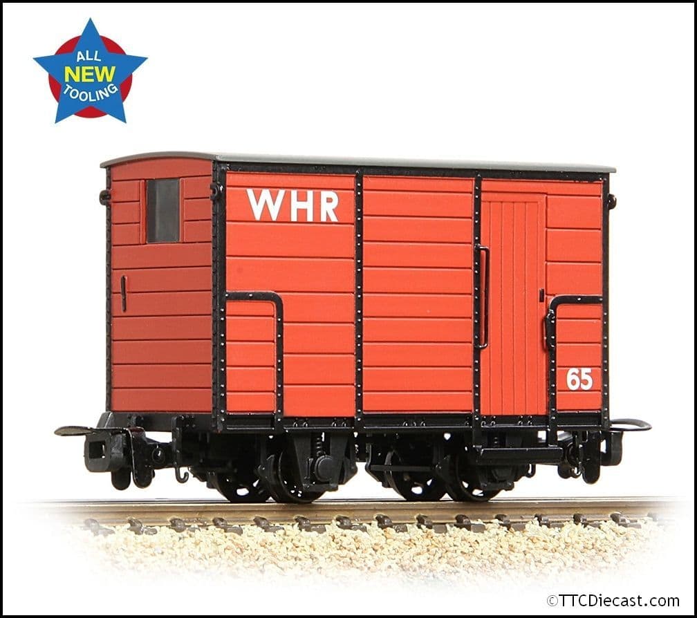 Bachmann 393-102 RNAD Enclosed-End Brake Van WHR Red - OO9 Gauge