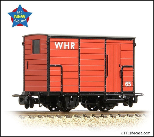 Bachmann 393-102 RNAD Enclosed-End Brake Van WHR Red - OO9 Gauge