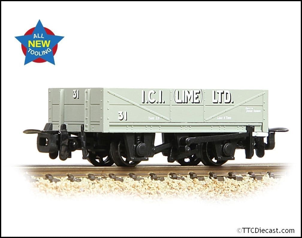 Bachmann 393-152 RNAD Rebuilt Open Wagon 'ICI Buxton Lime' - OO9 Gauge