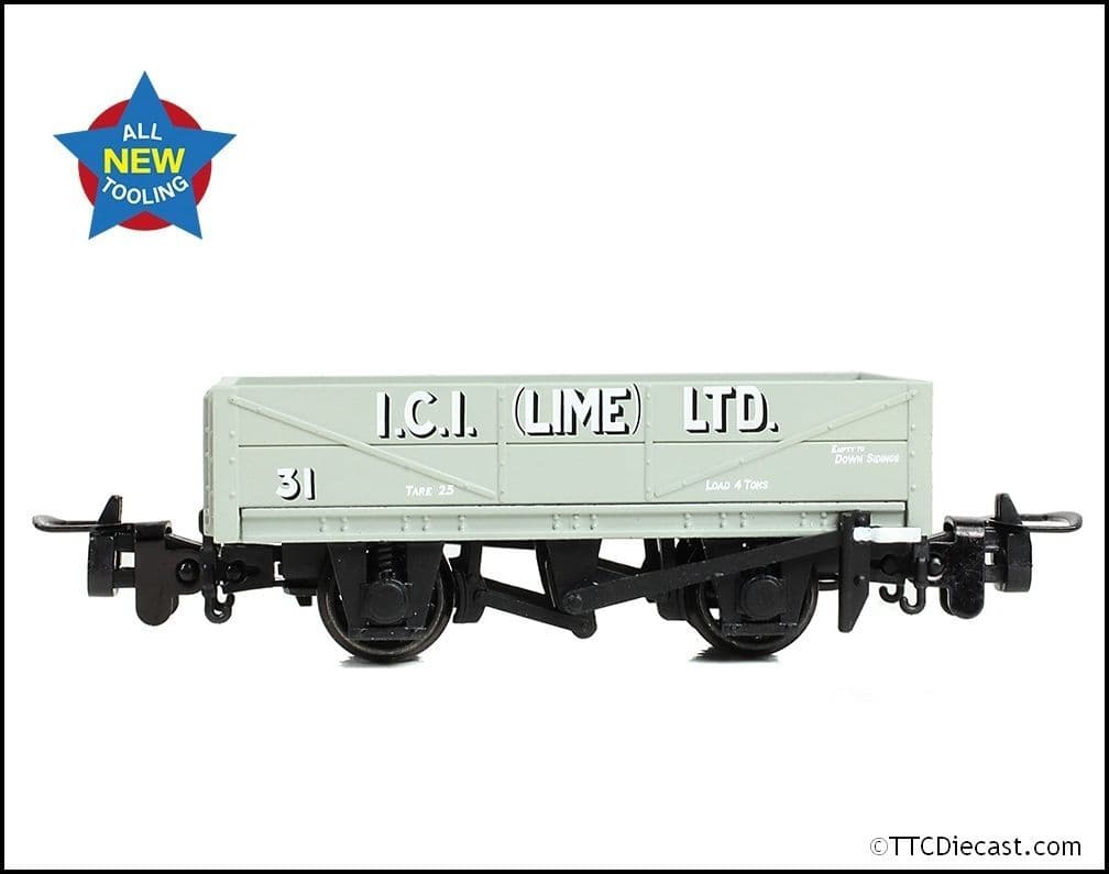 Bachmann 393-152 RNAD Rebuilt Open Wagon 'ICI Buxton Lime' - OO9 Gauge