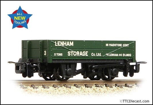 Bachmann 393-153 RNAD Rebuilt Open Wagon 'Lenham Storage' Green - OO9 Gauge