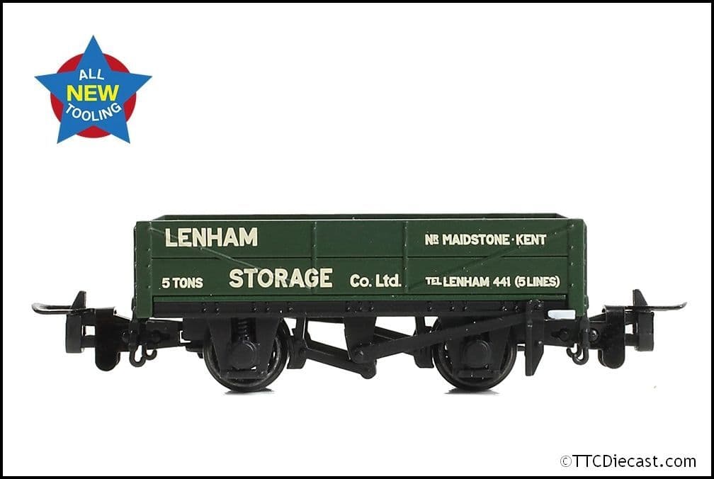 Bachmann 393-153 RNAD Rebuilt Open Wagon 'Lenham Storage' Green - OO9 Gauge