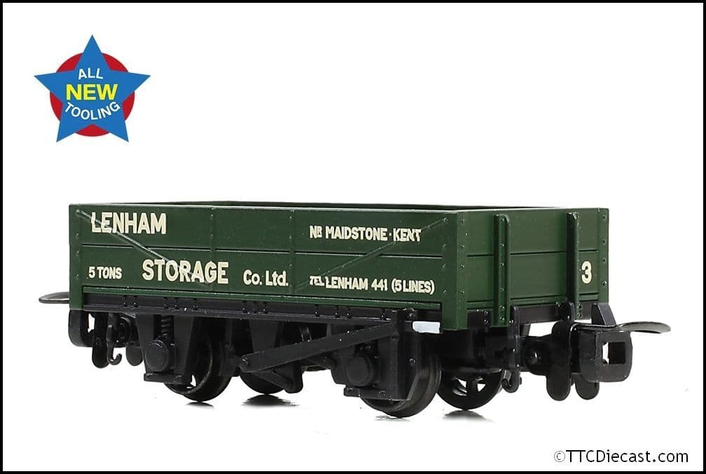 Bachmann 393-153 RNAD Rebuilt Open Wagon 'Lenham Storage' Green - OO9 Gauge