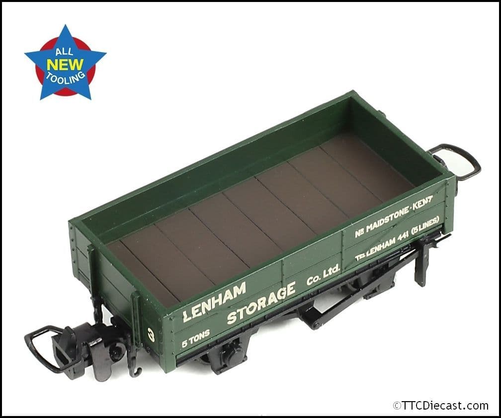 Bachmann 393-153 RNAD Rebuilt Open Wagon 'Lenham Storage' Green - OO9 Gauge