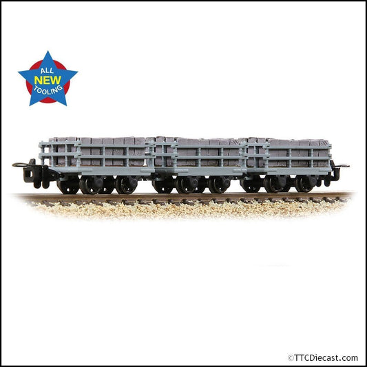 Bachmann 393-227 Dinorwic Slate Wagons with sides 3-Pack Grey [WL] - OO-9 Gauge