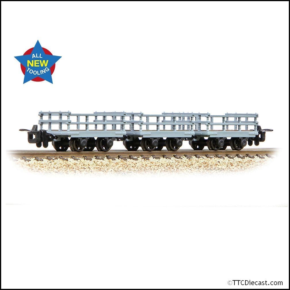 Bachmann 393-227 Dinorwic Slate Wagons with sides 3-Pack Grey [WL] - OO-9 Gauge