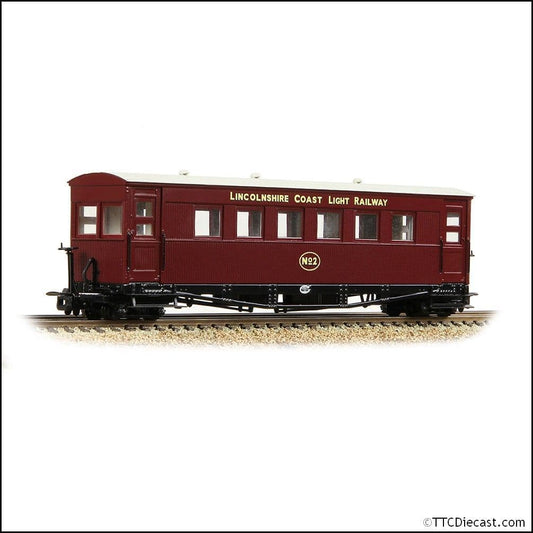 Bachmann 394-028 Gloucester Bogie Coach Lincolnshire Coast L.R. Maroon - OO-9 Gauge
