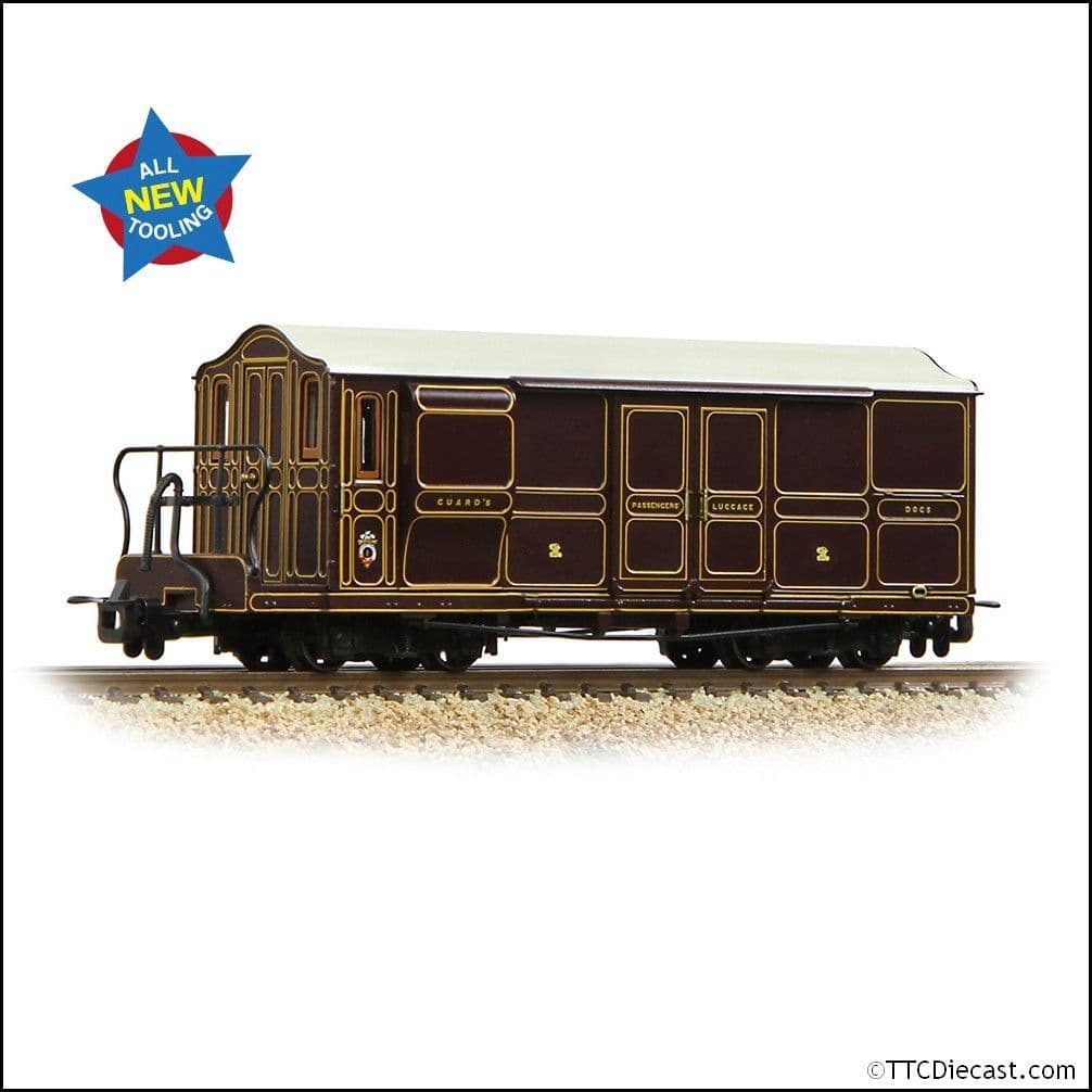 Bachmann 394-076 Ffestiniog Railway Curly Roof Van No.1 FR Lined Plum
