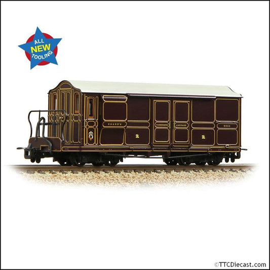 Bachmann 394-076 Ffestiniog Railway Curly Roof Van No.1 FR Lined Plum