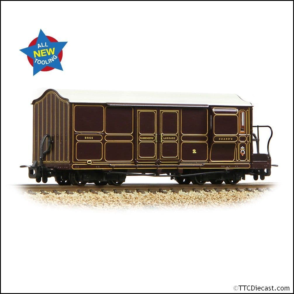 Bachmann 394-076 Ffestiniog Railway Curly Roof Van No.1 FR Lined Plum