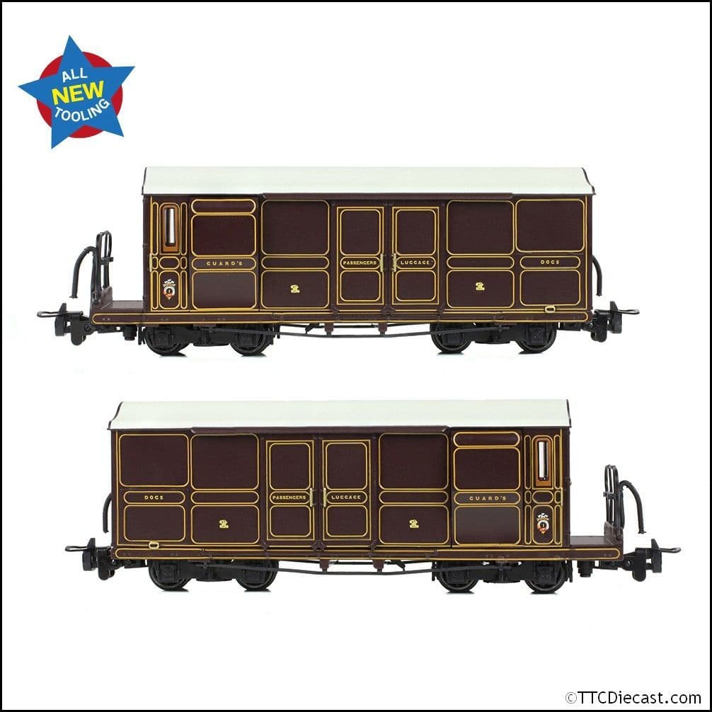 Bachmann 394-076 Ffestiniog Railway Curly Roof Van No.1 FR Lined Plum