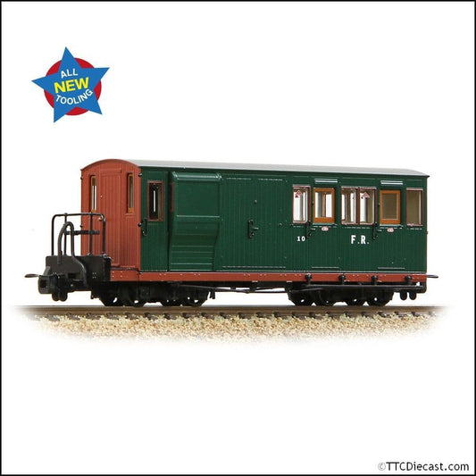 Bachmann 394-080 Ffestiniog Railway Brake Third No. 10 FR Green - OO9