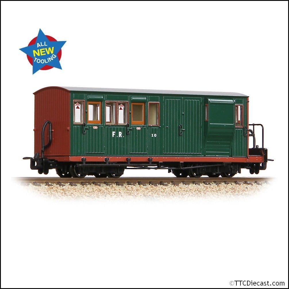 Bachmann 394-080 Ffestiniog Railway Brake Third No. 10 FR Green - OO9