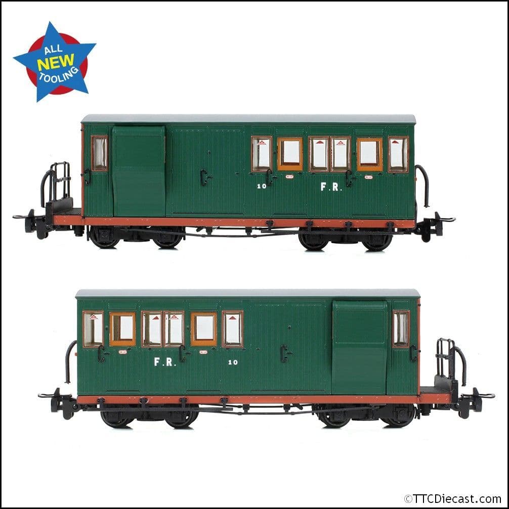 Bachmann 394-080 Ffestiniog Railway Brake Third No. 10 FR Green - OO9