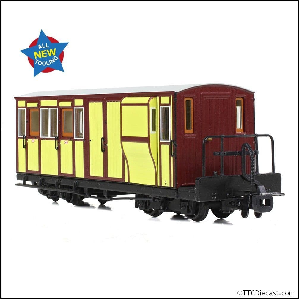 Bachmann 394-081 Ffestiniog Railway Brake Third No. 2 FR Yellow & Crimson - OO9