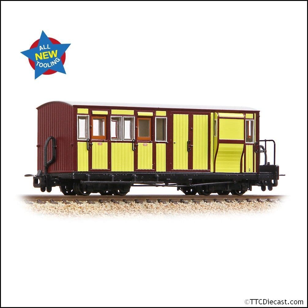 Bachmann 394-081 Ffestiniog Railway Brake Third No. 2 FR Yellow & Crimson - OO9