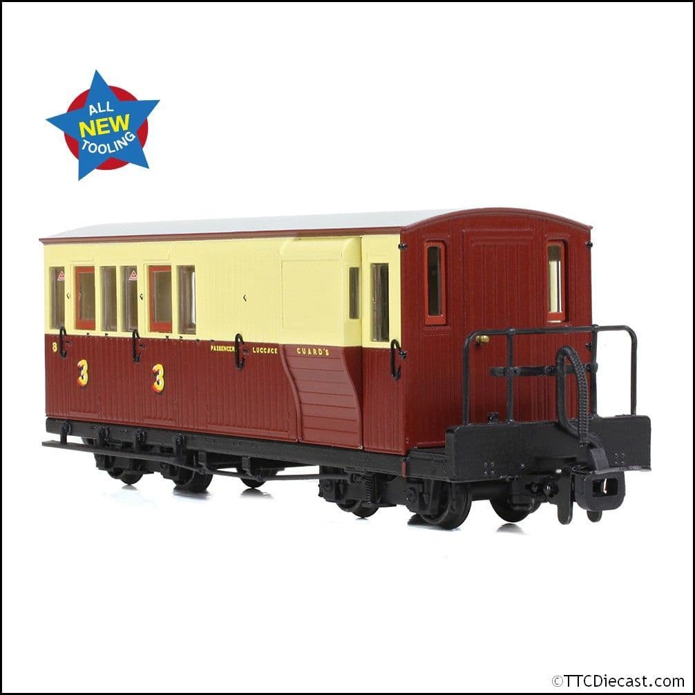 Bachmann 394-085 Ffestiniog Railway Brake Third No. 8 Crimson & Cream - OO9 *LAST FEW*