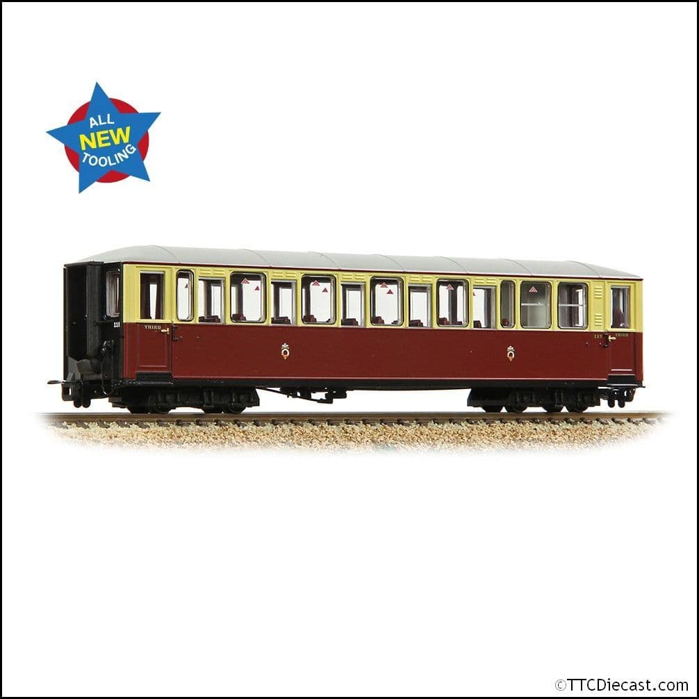 Bachmann 394-100 Ffestiniog Railway 'Tin Car' Saloon Third No. 119 FR - OO9