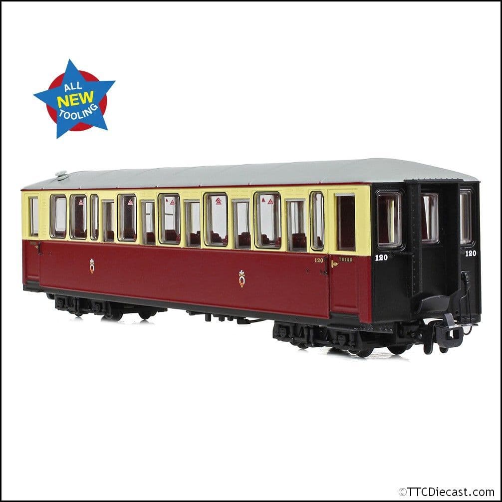 Bachmann 394-100A Ffestiniog Railway 'Tin Car' Saloon Third No. 120 FR - OO9